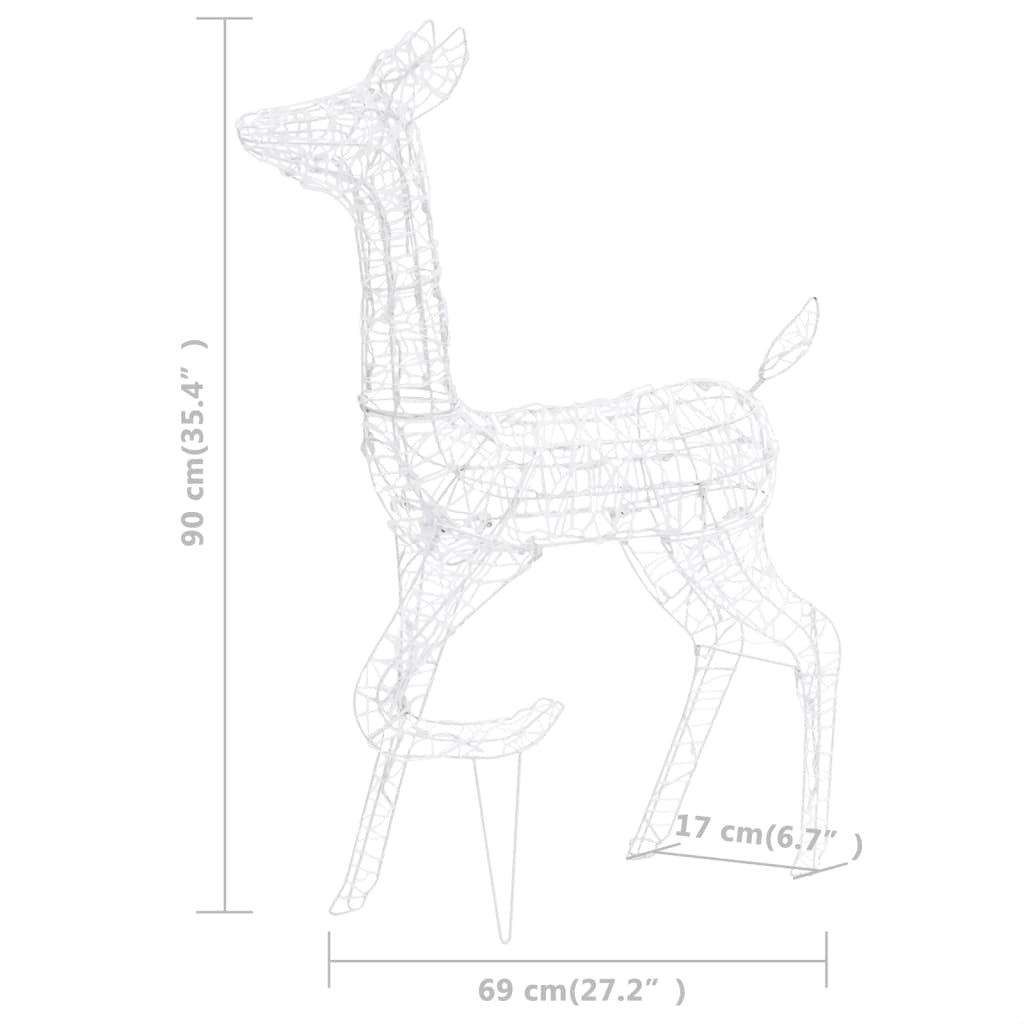 Reindeer Family Warm White Acrylic Acrylic Reindeer Other