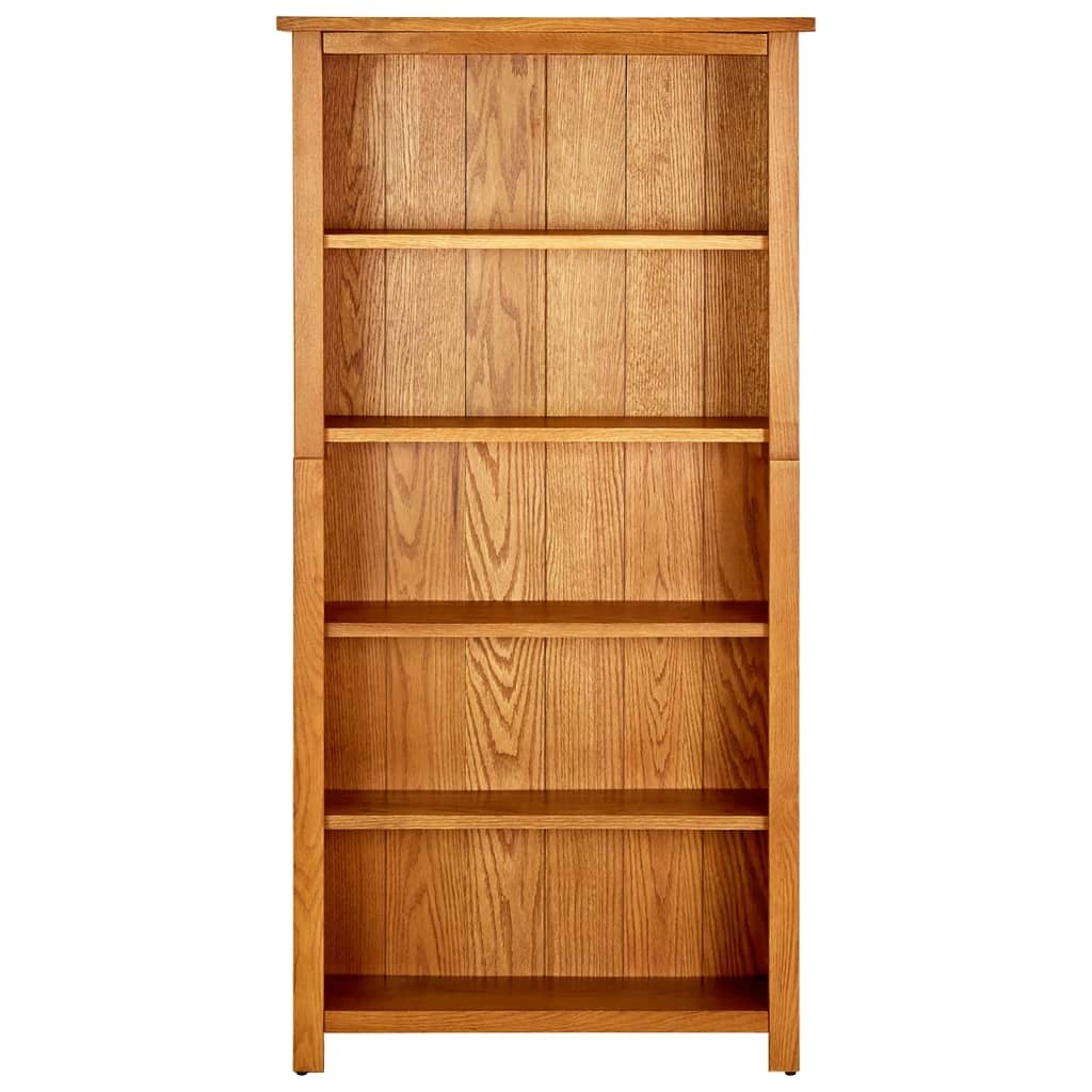 Bookcase Natural Oak Solid Oak Wood Bookcase Rectangular Rustic