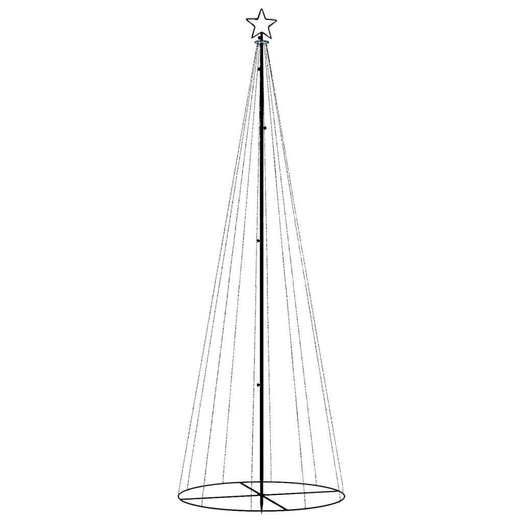Christmas Cone Tree Cool White Powder-coated steel 9.8 Feet