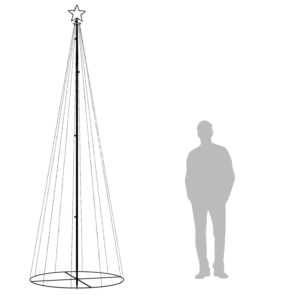 Christmas Cone Tree Cool White Powder-coated steel 9.8 Feet