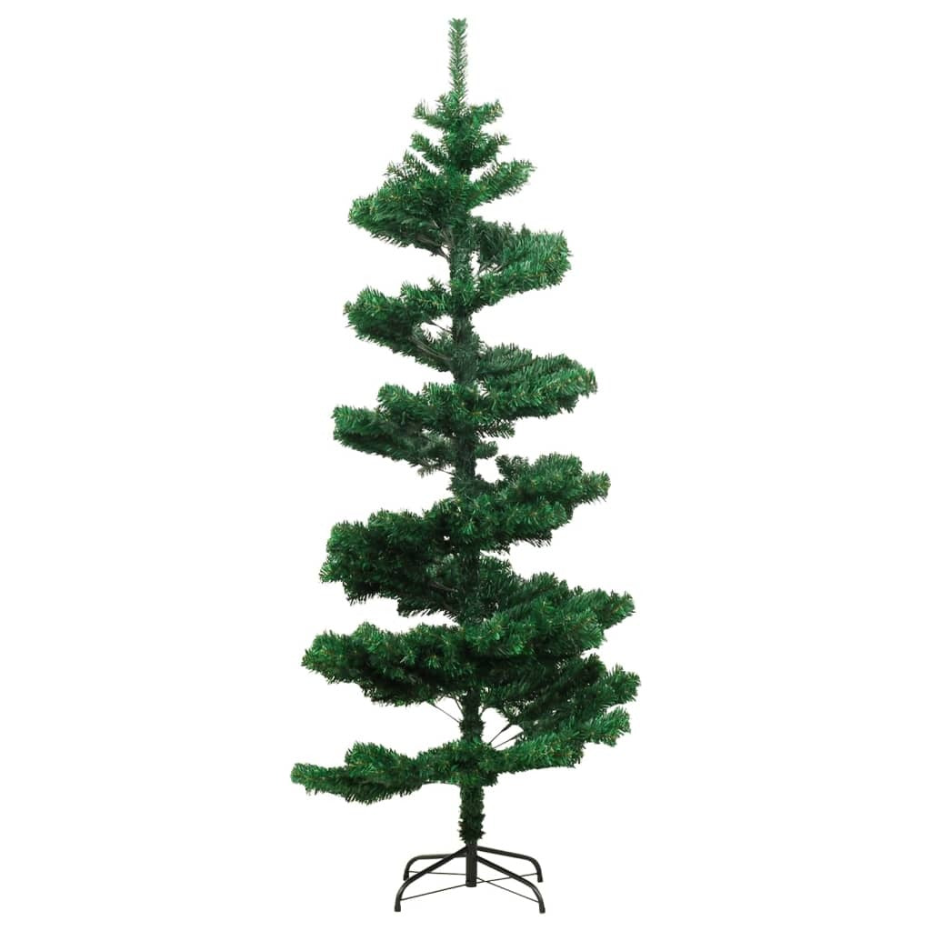Swirl Christmas Tree Green PVC, Steel 71 in Swirl Christmas Tree
