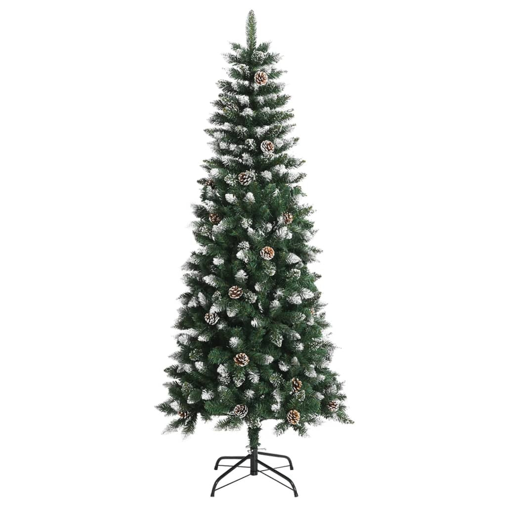 Christmas Tree Green and white PVC and steel 6 ft