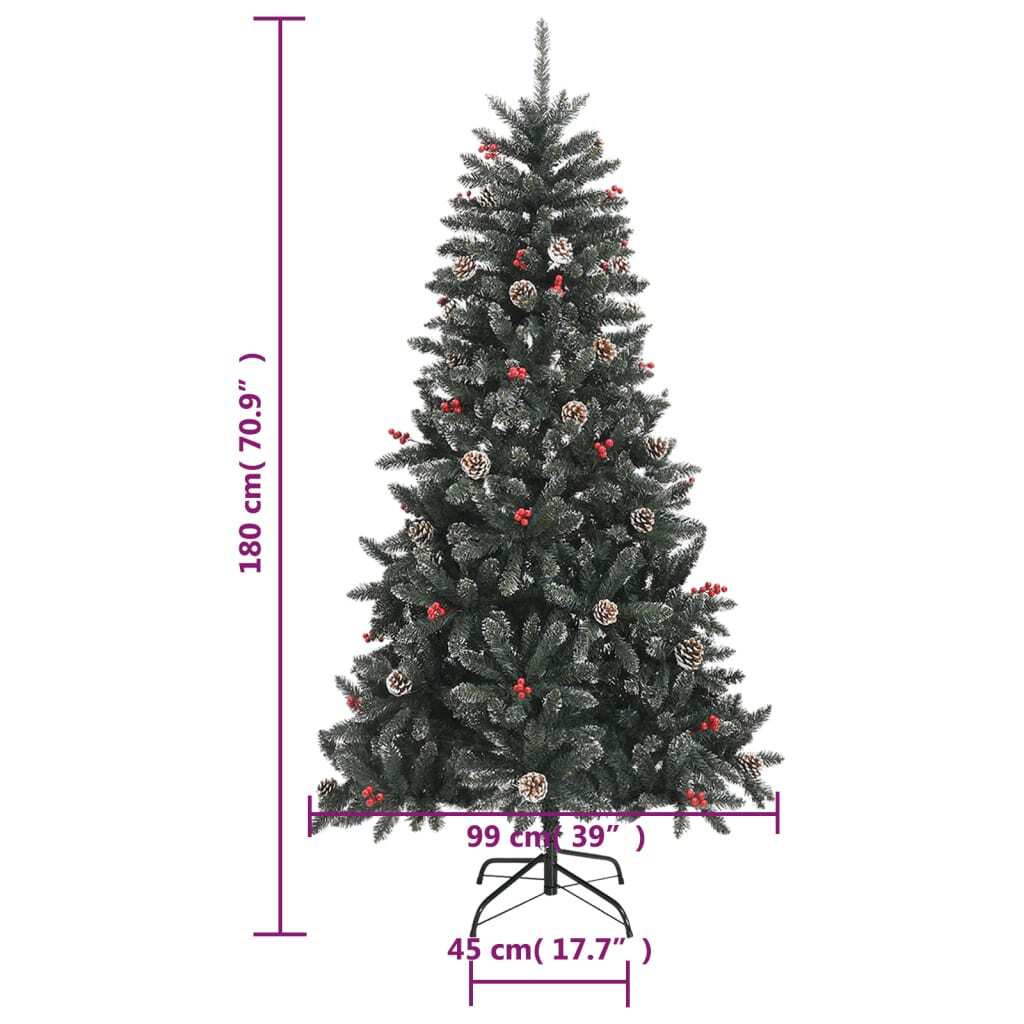 Christmas Tree Green and white PVC, steel 70.9 in