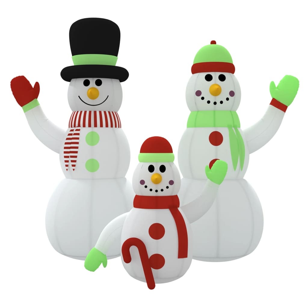 Inflatable Snowman Family Multicolour