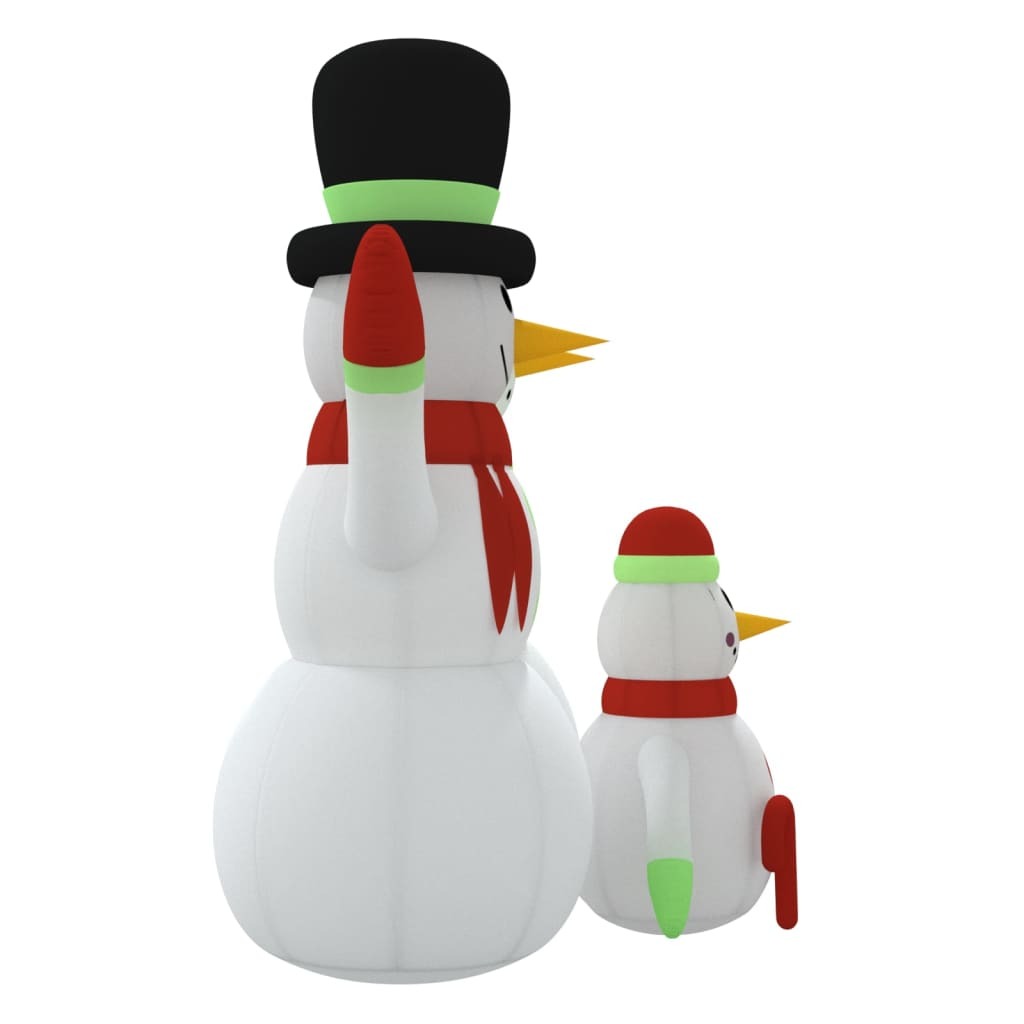 Inflatable Snowman Family Multicolour