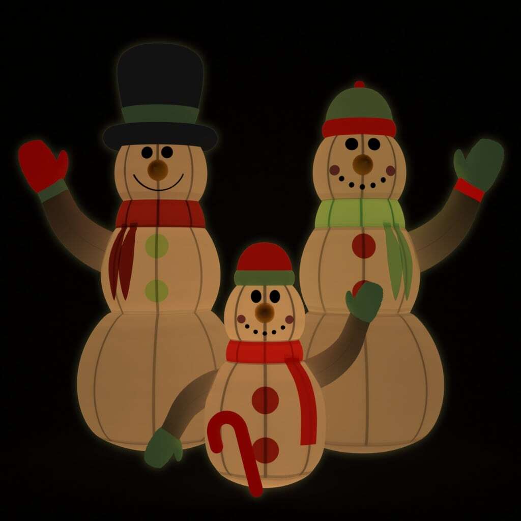 Inflatable Snowman Family Multicolour