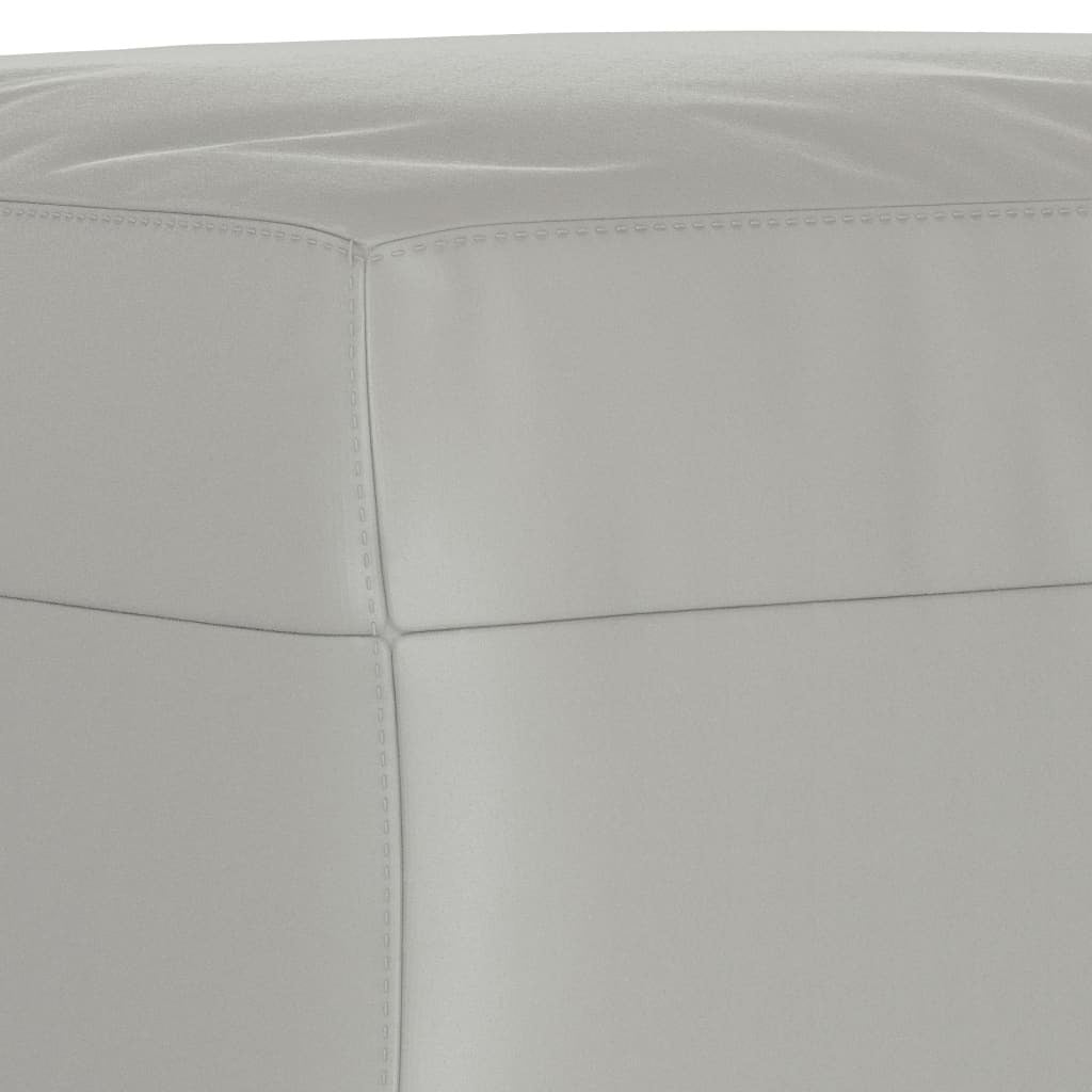 Footstool Light grey 100% polyester microfiber fabric, plywood