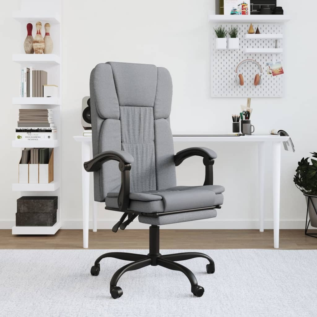 Reclining Office Chair Light Grey