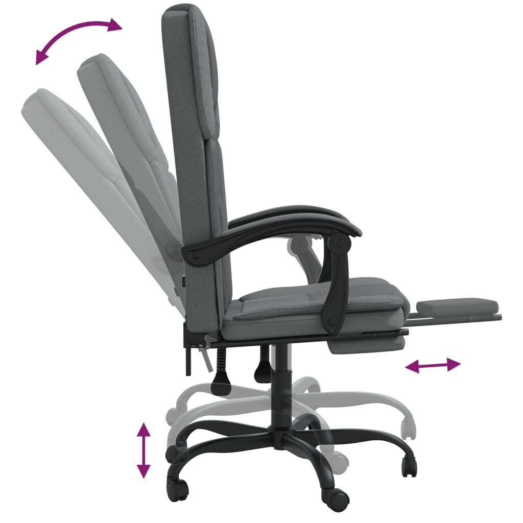 Reclining Office Chair Dark Gray