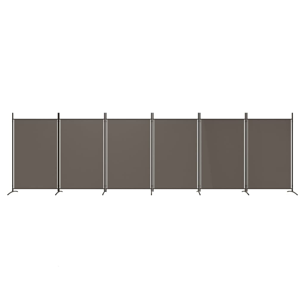 6-Panel Room Divider Anthracite 204.7"x70.9" Fabric