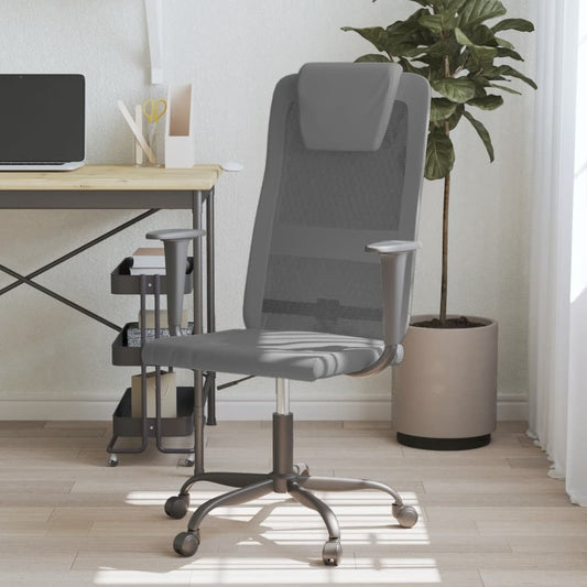 Office Chair Grey Mesh fabric and faux leather Standard