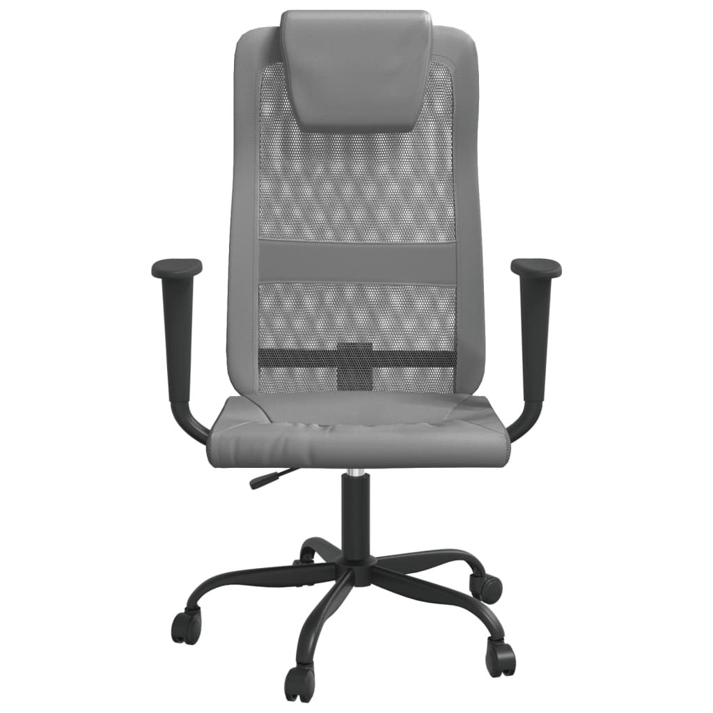 Office Chair Grey Mesh fabric and faux leather Standard