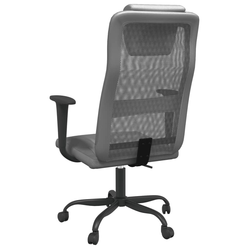 Office Chair Grey Mesh fabric and faux leather Standard