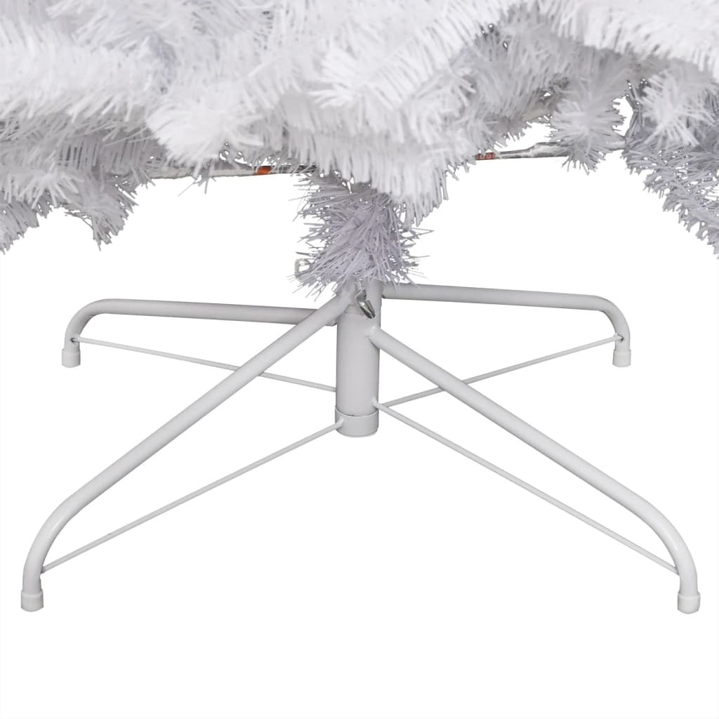 Artificial Hinged Christmas Tree White PVC 82.7 in height