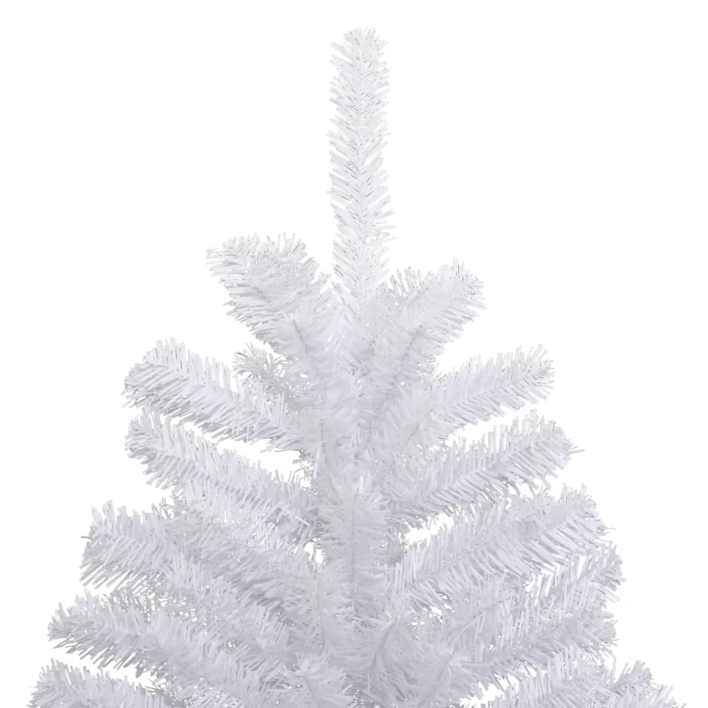 Artificial Hinged Christmas Tree White PVC 82.7 in height