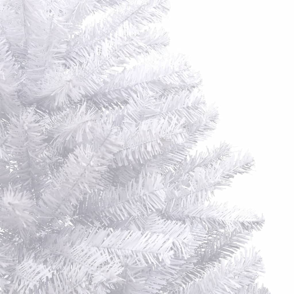 Artificial Hinged Christmas Tree White PVC 82.7 in height