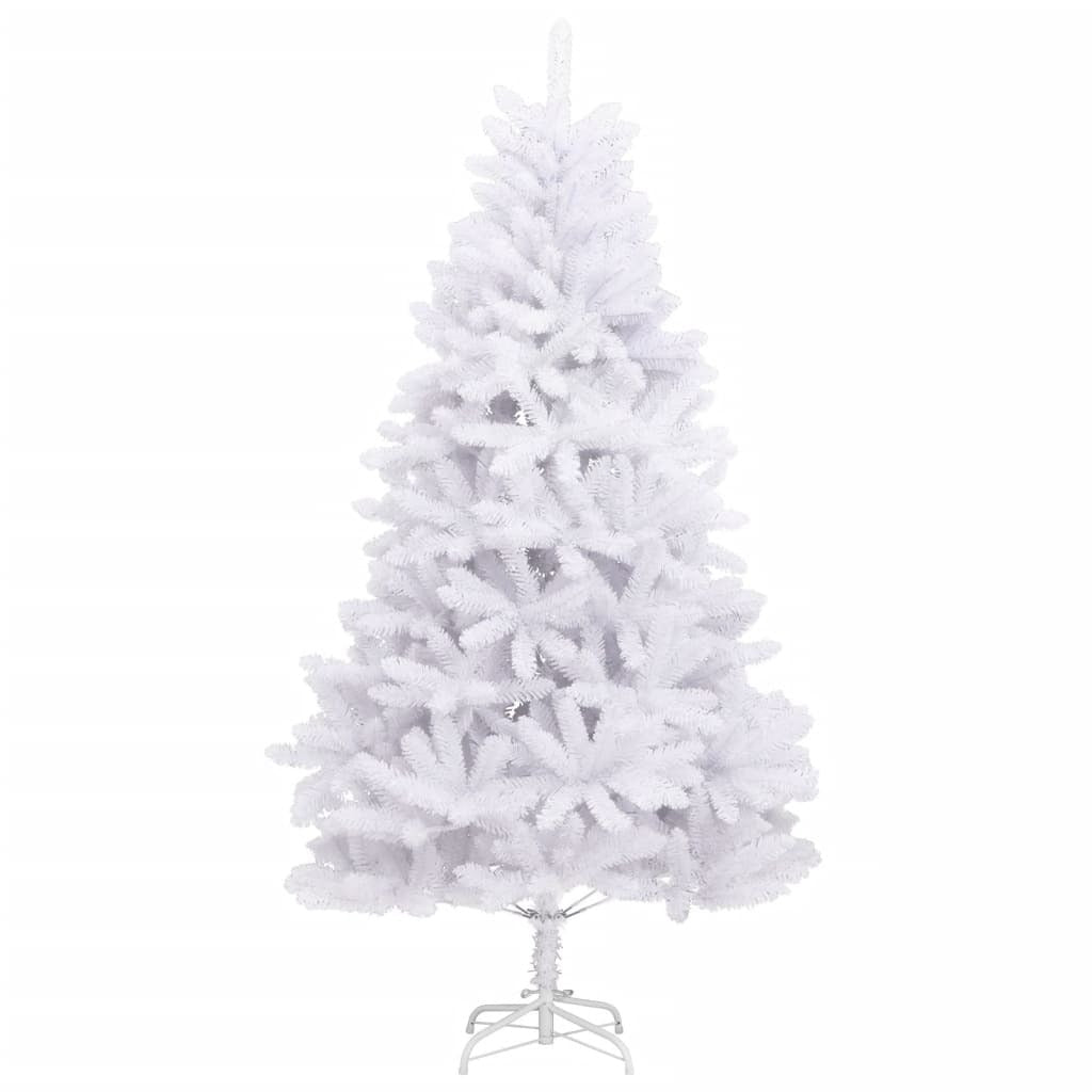 Artificial Hinged Christmas Tree White PVC Extra Tall