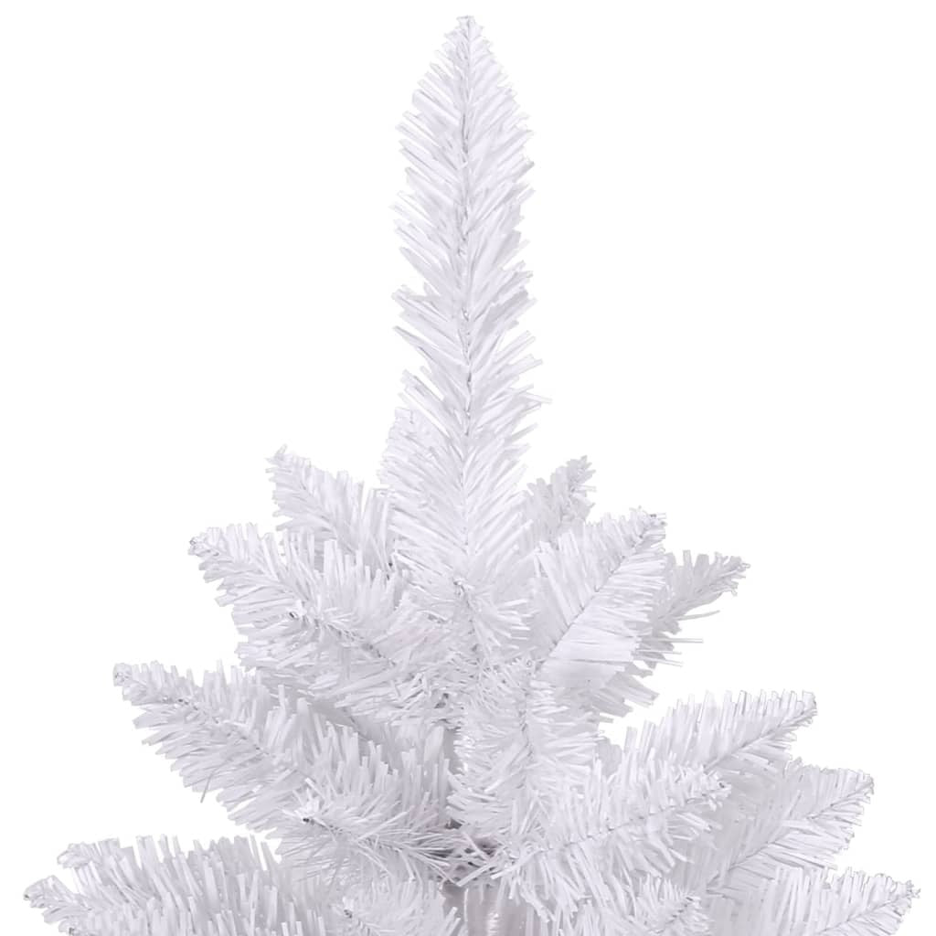 Artificial Hinged Christmas Tree White PVC Extra Tall