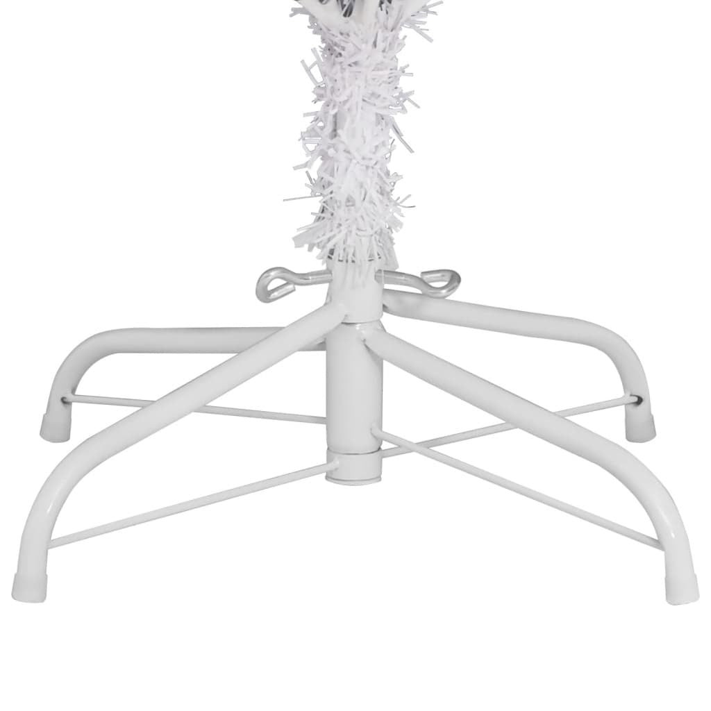 Artificial Hinged Christmas Tree White PVC Extra Tall