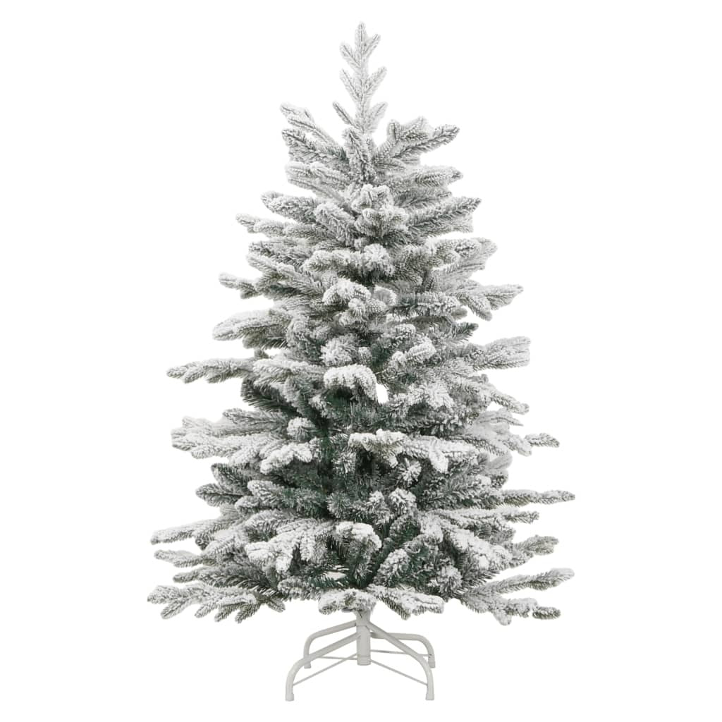Artificial Hinged Christmas Tree Green and white PVC, PE, Iron