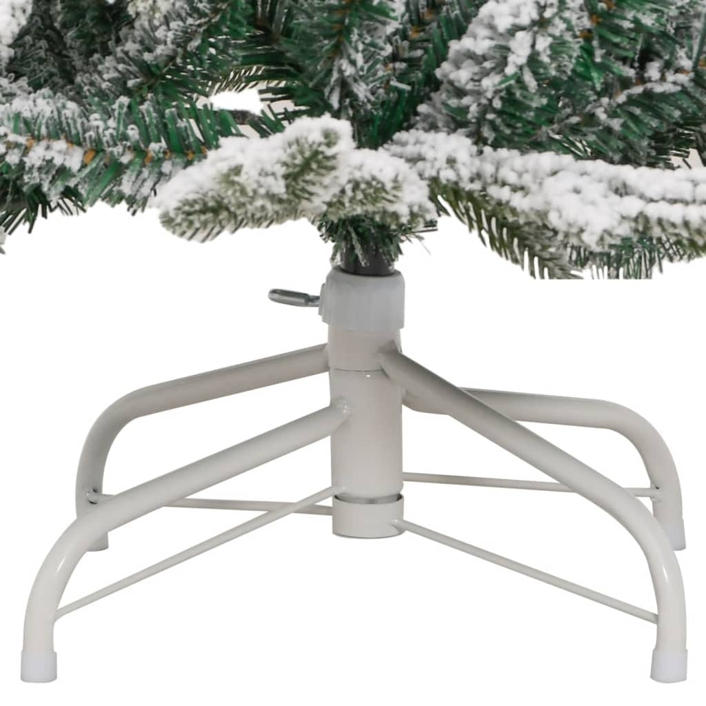 Artificial Hinged Christmas Tree Green and white PVC, PE, Iron