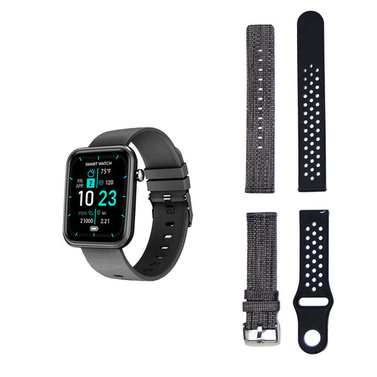 Color: BLACK - Advanced Smartwatch With Three Bands And Wellness + Activity Tracker