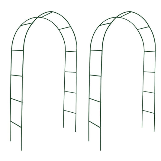 Garden Arch Dark Green Iron 2 pieces Durable Garden Arch