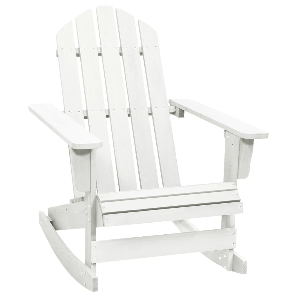Garden Rocking Chair White Hardwood Medium Garden Rocking Chair