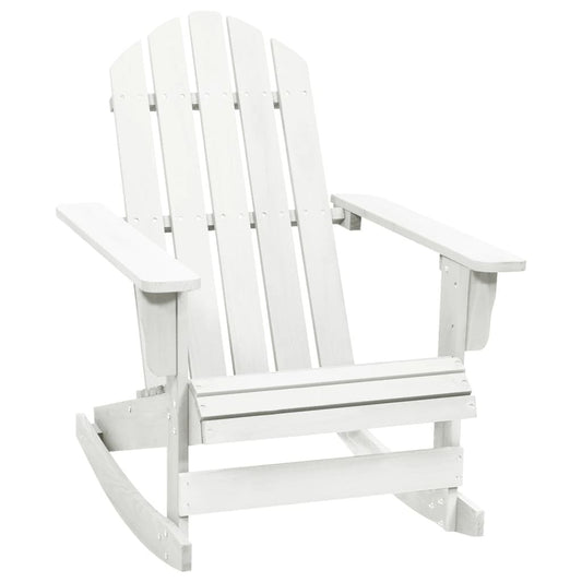 Garden Rocking Chair White Hardwood Medium Garden Rocking Chair