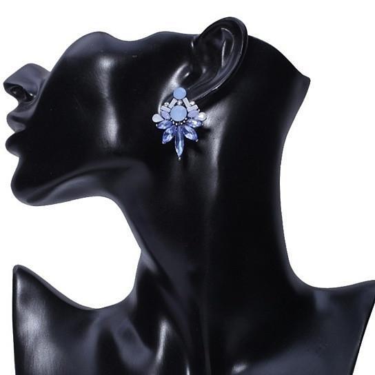 White: Black - Precious Studs Statement Earrings