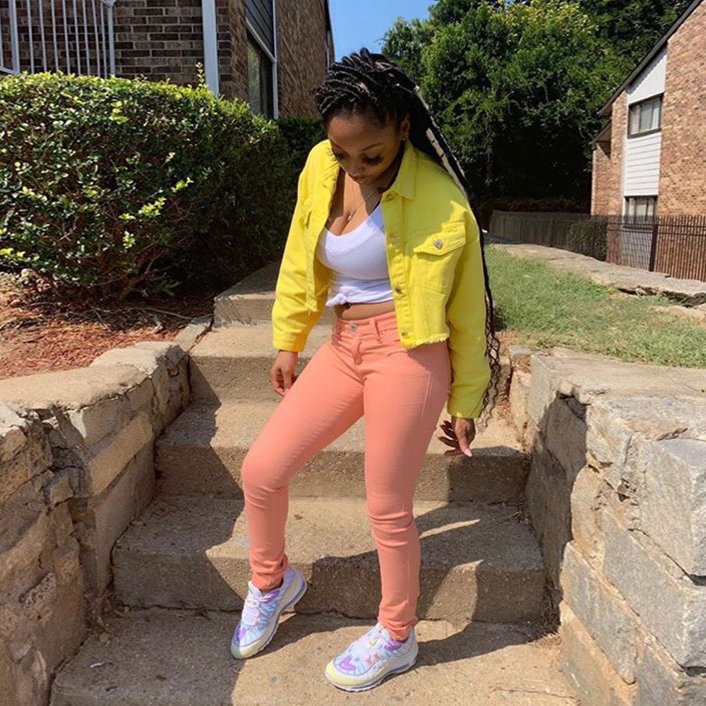 Jacket Women Streetwear Denim Jacket Women Outwear Bodycon Jeans Jackets Women Coat Casual Ladies Cropped Jackets