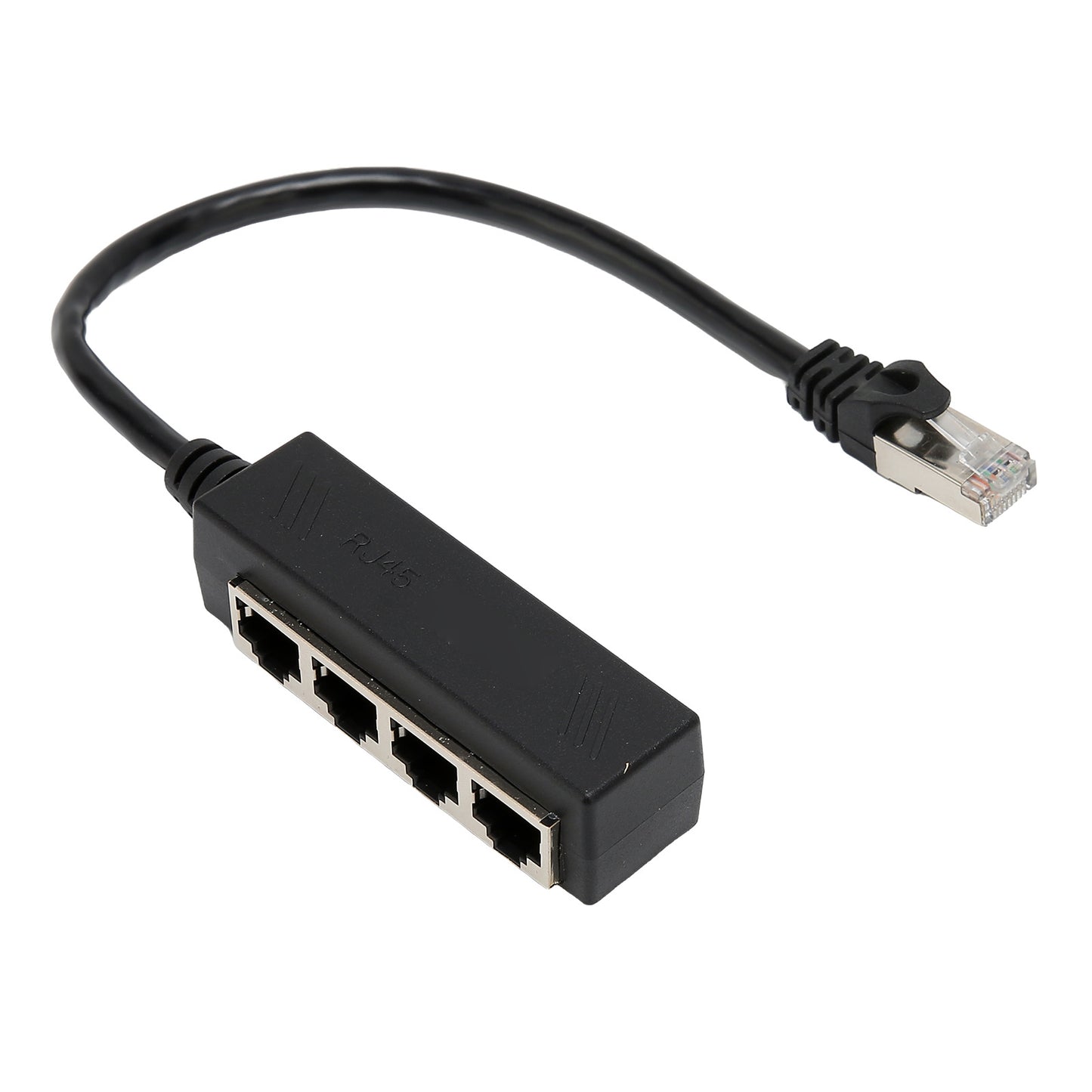 RJ45 Ethernet Splitter Cable One Point Four Ethernet Cable Splitter ABS PCB RJ45 Splitter Adapter for Laptop