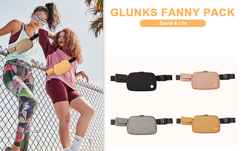 Black   Adjustable strap with earphone bag, automatic retractable keychain, waterproof black crossbody bag, men's and women's birthday gift