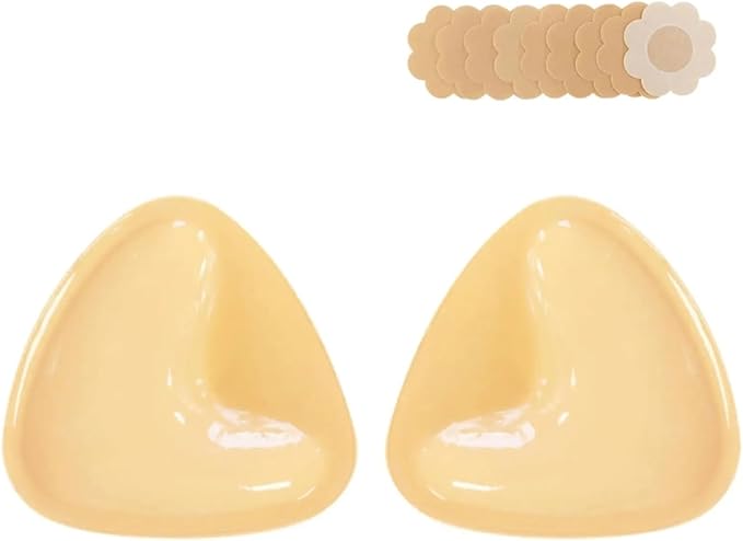 (bra pad size L) Double Sided Sticky Bra Pads Inserts - Instant Lift Push Up Sticky Bras For Women, Reusable Self Adhesive Push Up Sticky