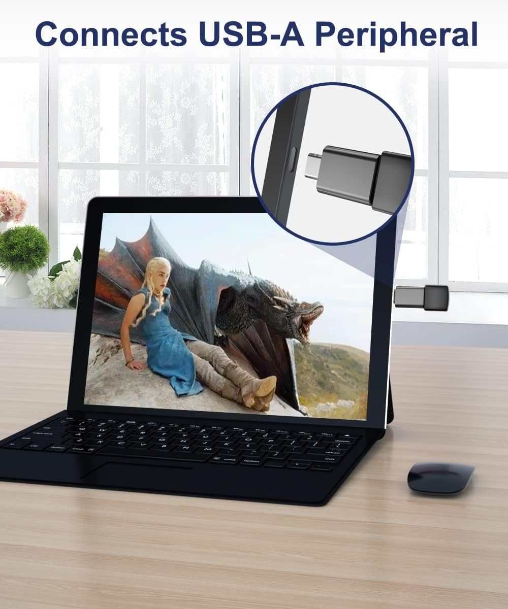 Gray USB C to USB Adapter 3 Pack,USBC Male to A Female 3.0 OTG MacBook Pro/Air USB Adapter,Type C Thunderbolt 4 Converter for iPhone 16 15