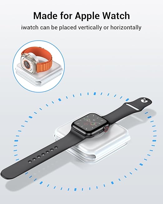 Wireless Charger, Magnetic Foldable 3 in 1 Mag-Safe Charger, Fast Travel Wireless Charging Station for iPhone 16/15/14/13/12/ Series,