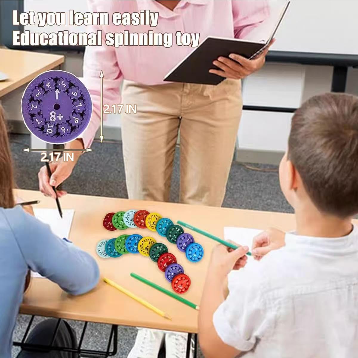 Number Spinner Fidgets Toy | Maths Fidget Spinner for Kids | Learning & Educational Sensory Toys | Learning Math Game | Relieves Stress-乘除