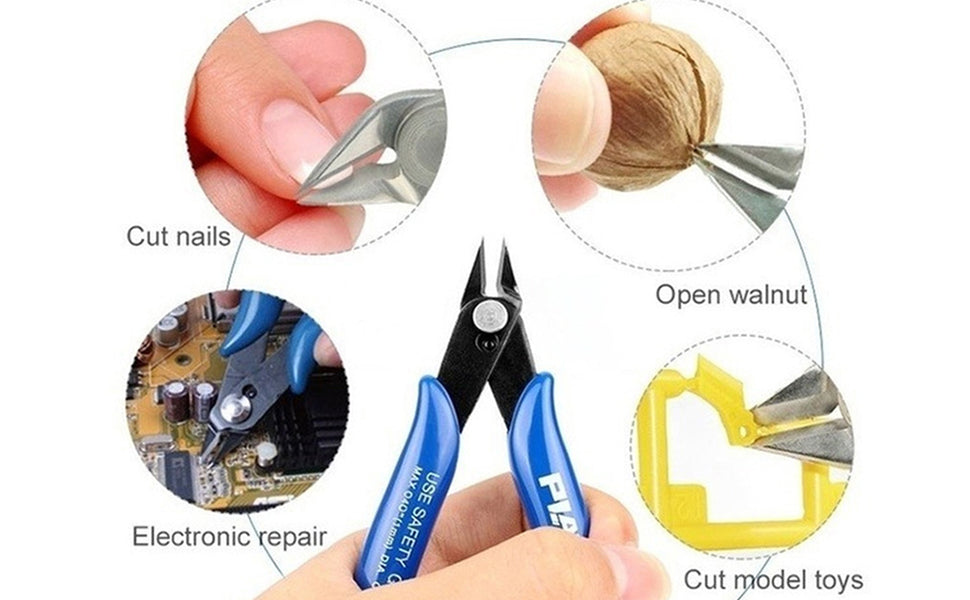 Micro Wire Cutter (1 box set of 3 pieces), Durable Diagonal Cutters for Electronics Repair, Model building and DIY Cutting Pliers