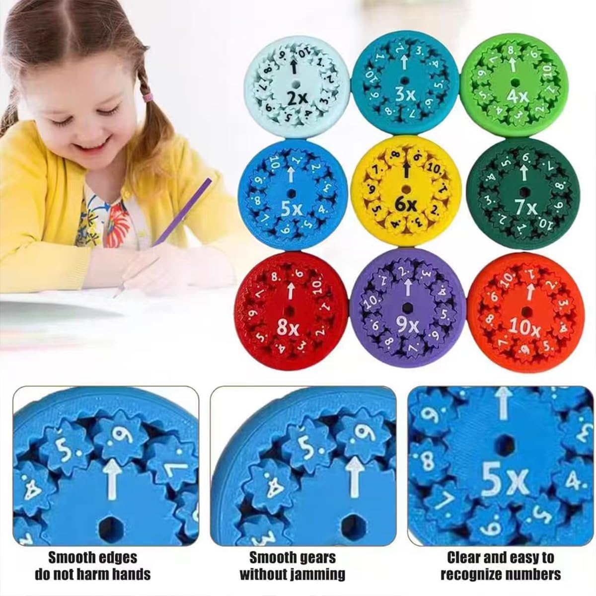 Number Spinner Fidgets Toy | Maths Fidget Spinner for Kids | Learning & Educational Sensory Toys | Learning Math Game | Relieves Stress-乘除