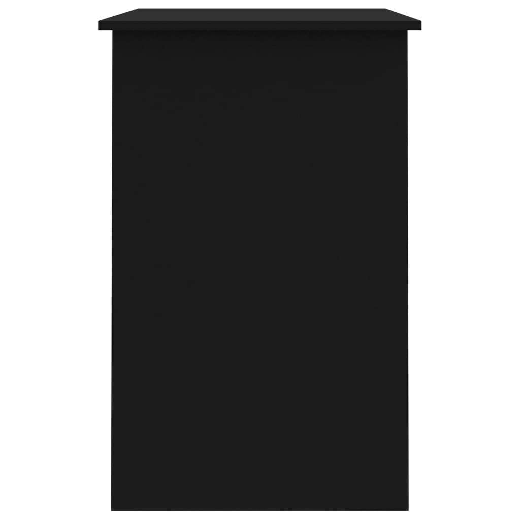 Desk Black Engineered wood Compact Desk Rectangular Modern