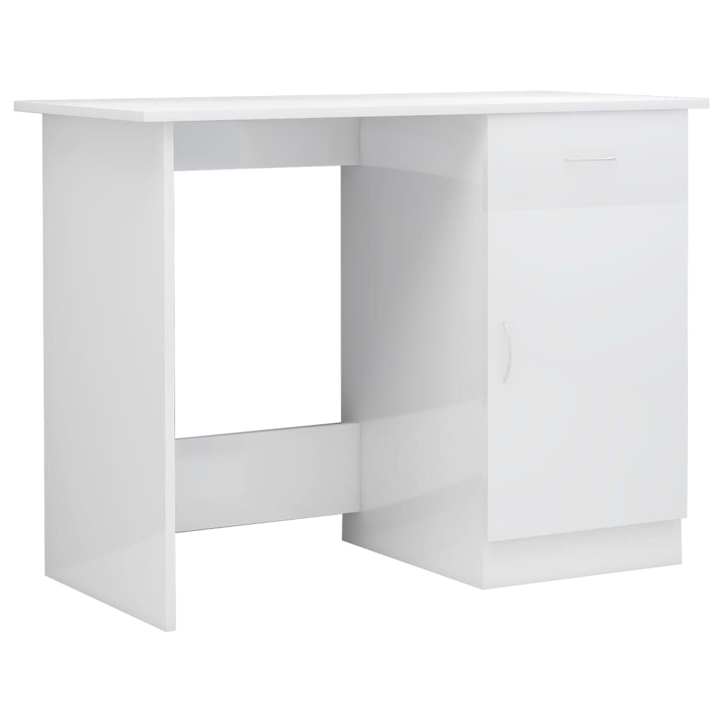 Desk High gloss white Engineered wood Standard Desk Rectangular