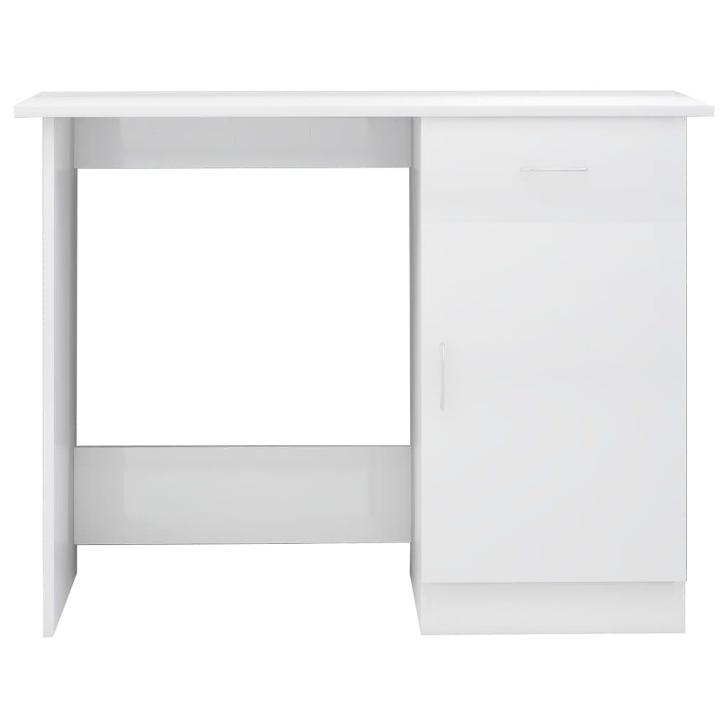 Desk High gloss white Engineered wood Standard Desk Rectangular