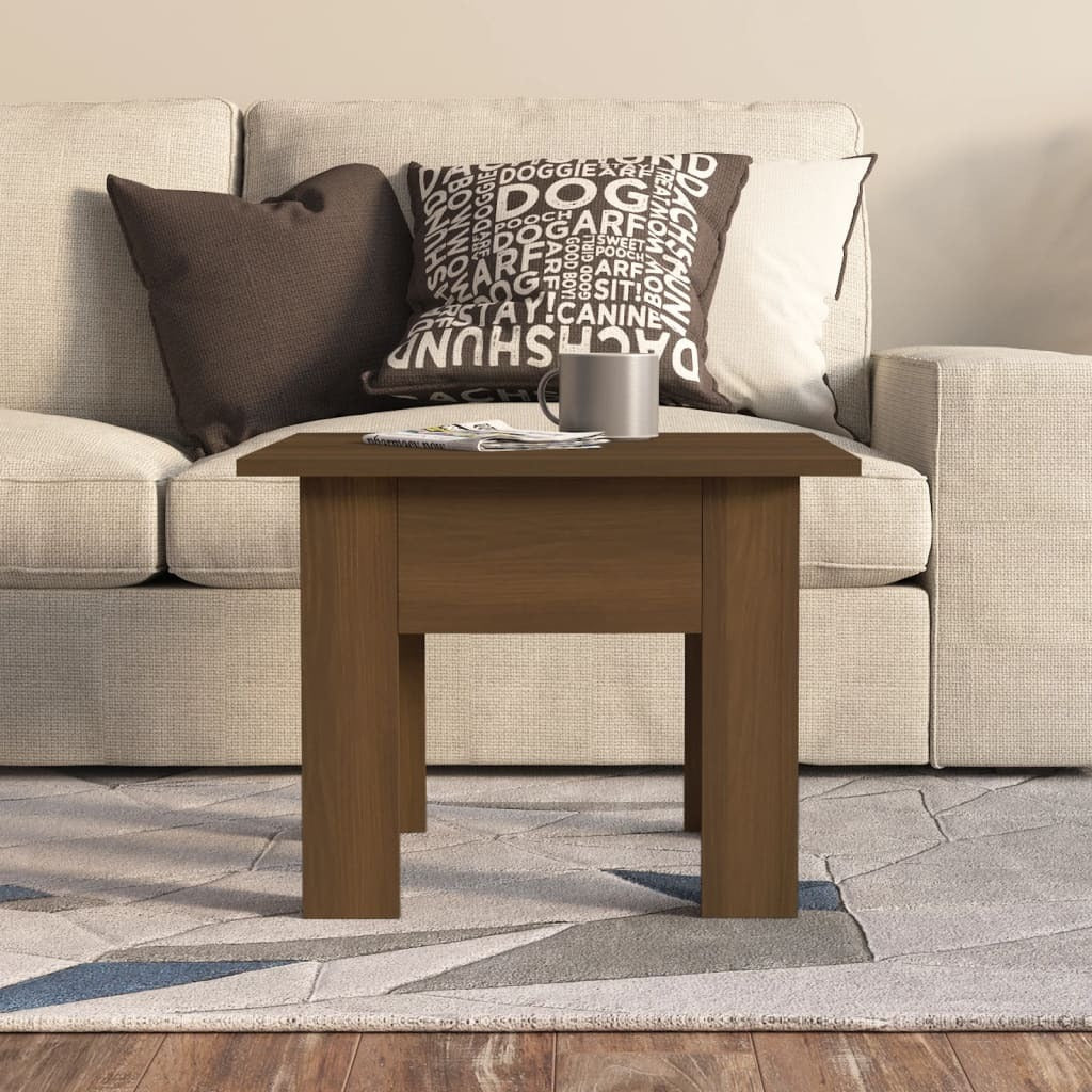 Coffee Table Brown Oak Engineered Wood Small Durable