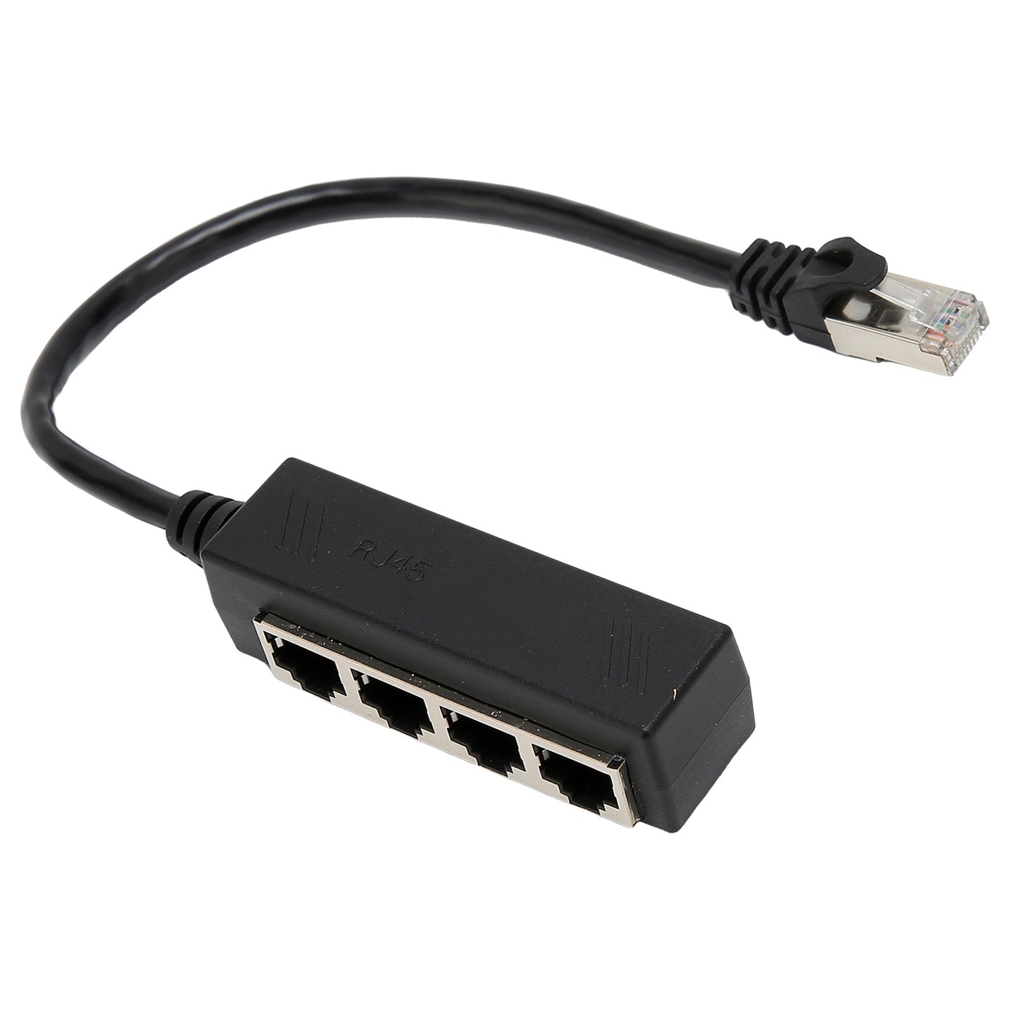 RJ45 Ethernet Splitter Cable One Point Four Ethernet Cable Splitter ABS PCB RJ45 Splitter Adapter for Laptop