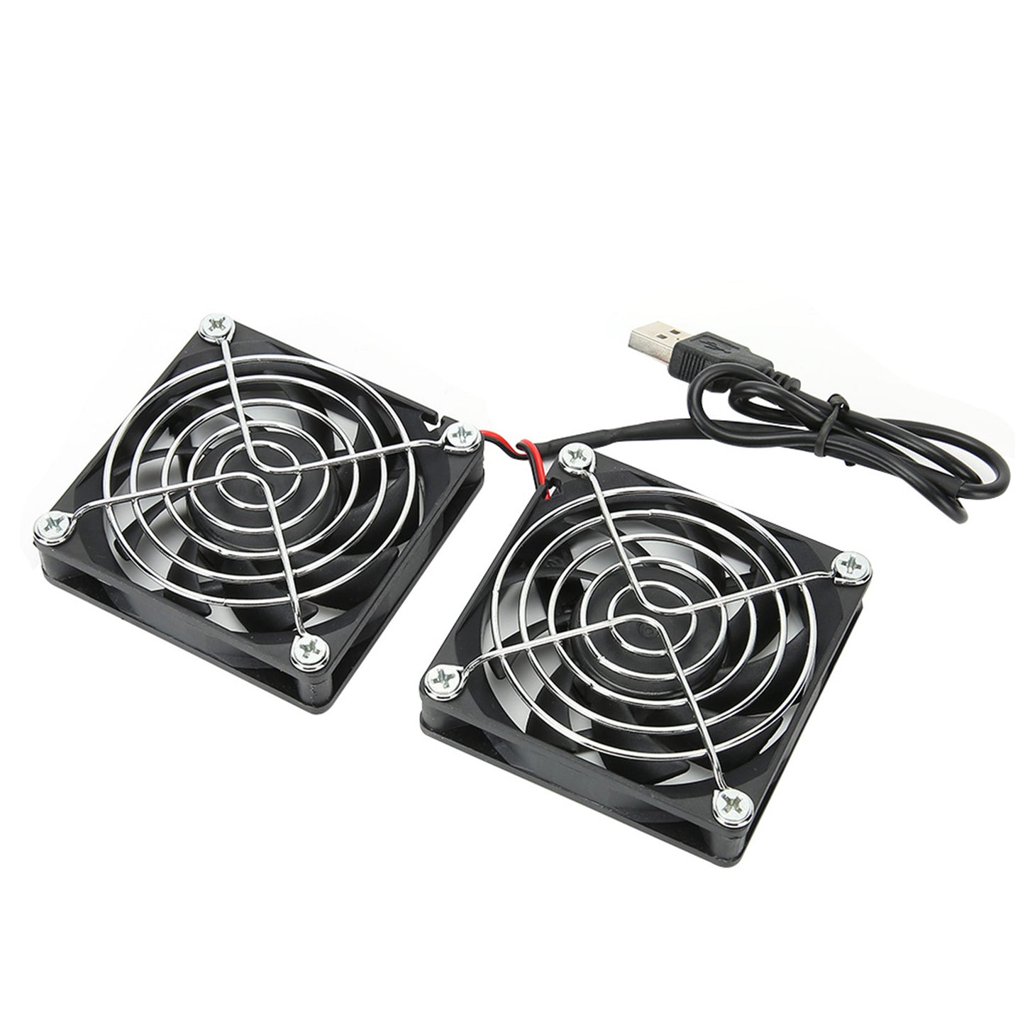 5V USB Power Cooling Dual Fan Router Heat Dissipation Cooler for RTAC68U AC86U EX6200 Tengda AC15