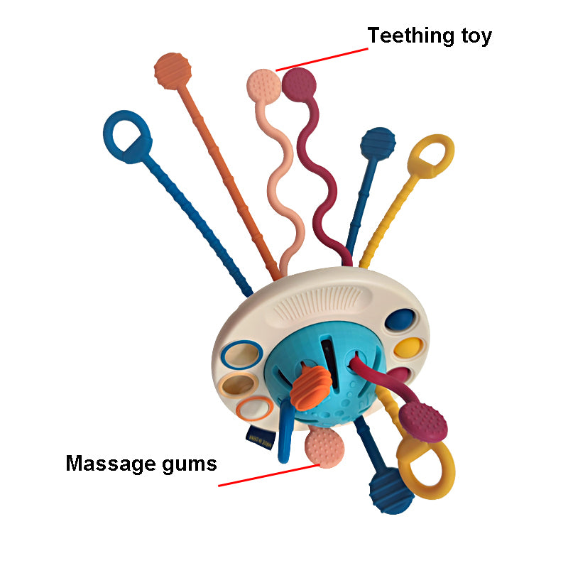 Educational Pull String Toy Funny Sensory Toys Montessori Pull String Travel Toys for Kids