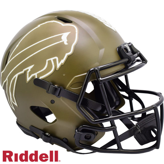 Buffalo Bills Helmet Riddell Authentic Full Size Speed Style Salute To Service 2022