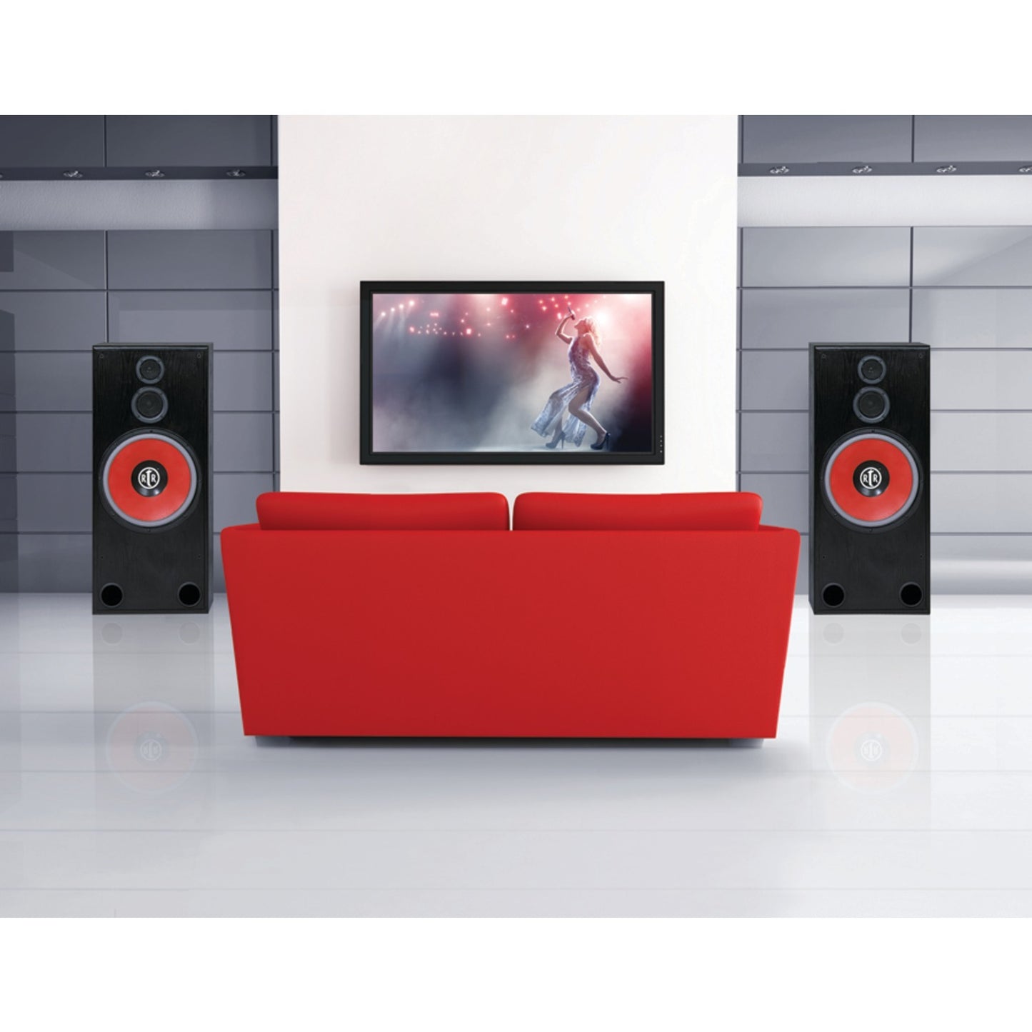 BIC America RTR1530 RtR Series RtR 1530 15-In. Indoor 3-Way Tower Speaker, 325 Watts, Black