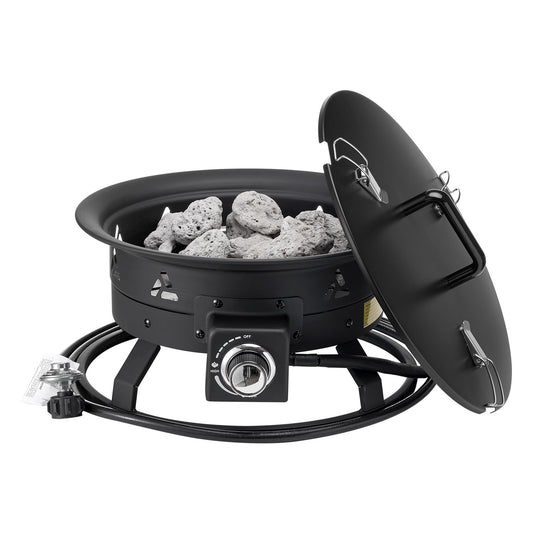 VEVOR Propane Fire Pit 19" Outdoor Portable Gas Fire Pit for Heating 58000 BTU