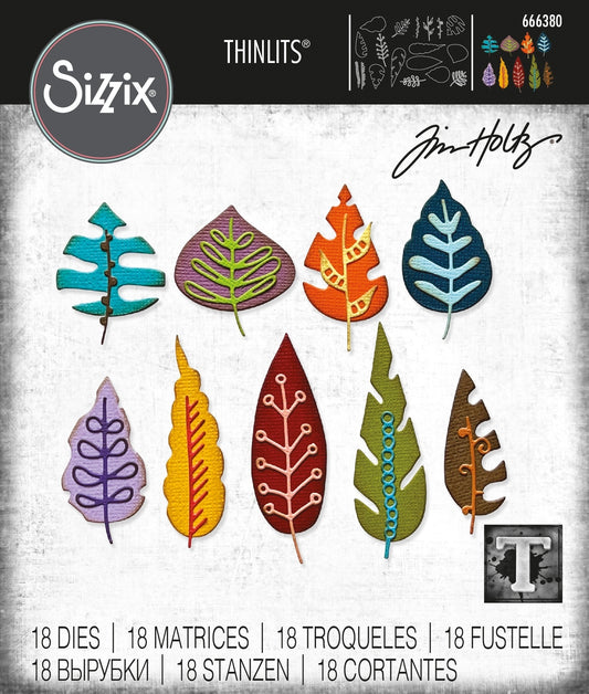 Sizzix Thinlits Dies By Tim Holtz 18 Per Pkg Artsy Leaves